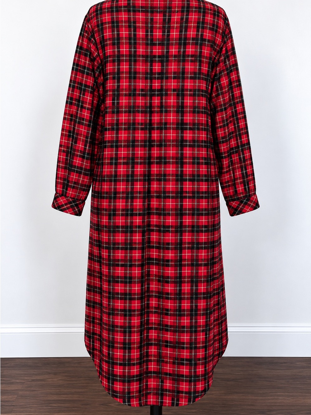 Stafford Women’s Large Plaid 100% Cotton Long Nightshirt - Picture 5 of 6